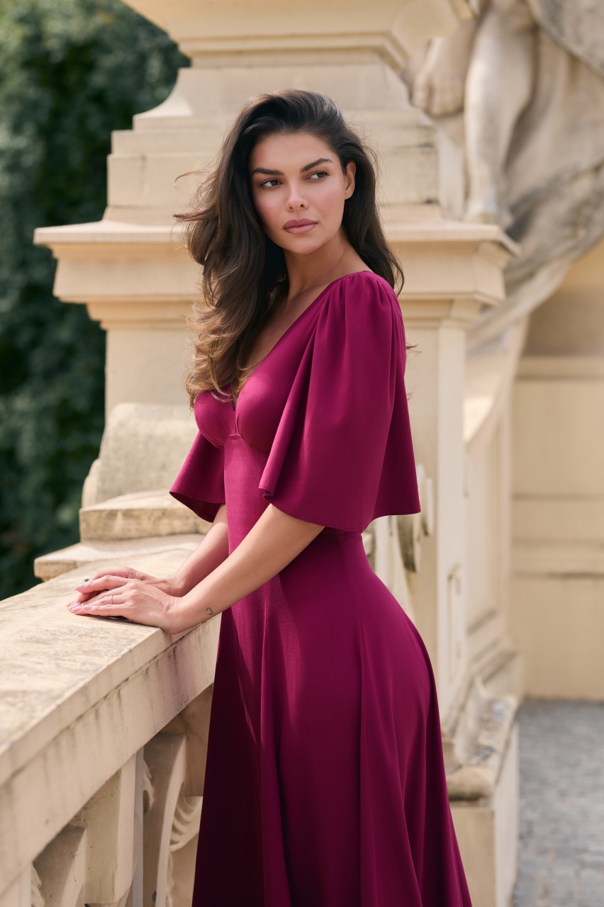 VALENTINA - sukienka uszyta z wiskozy - Cocktail Shock zdjęcie 4