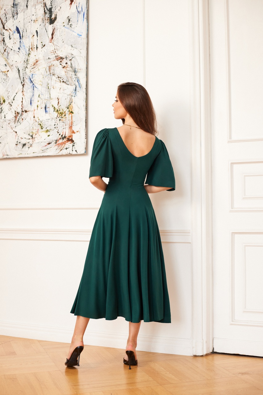 VALENTINA - sukienka uszyta z wiskozy - Cocktail Shock zdjęcie 4