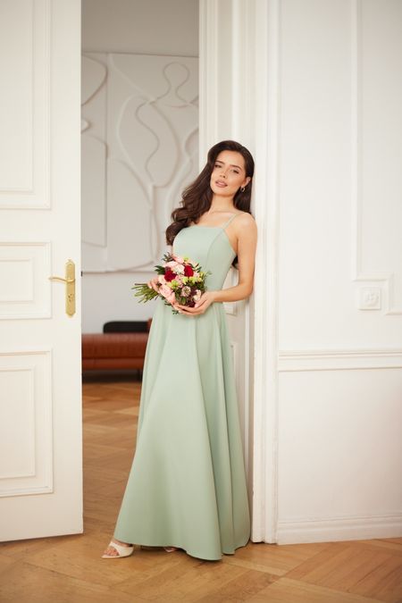 KATE z ramiączkami - elegancka sukienka w kształcie litery A