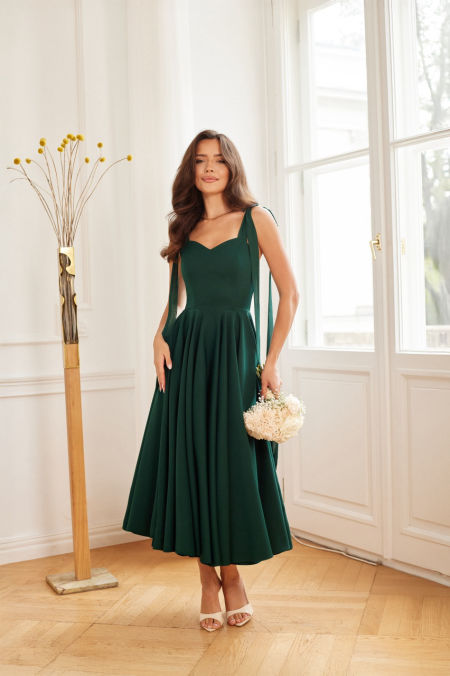 MARLENE - elegancka midi z dopasowanym gorsetem