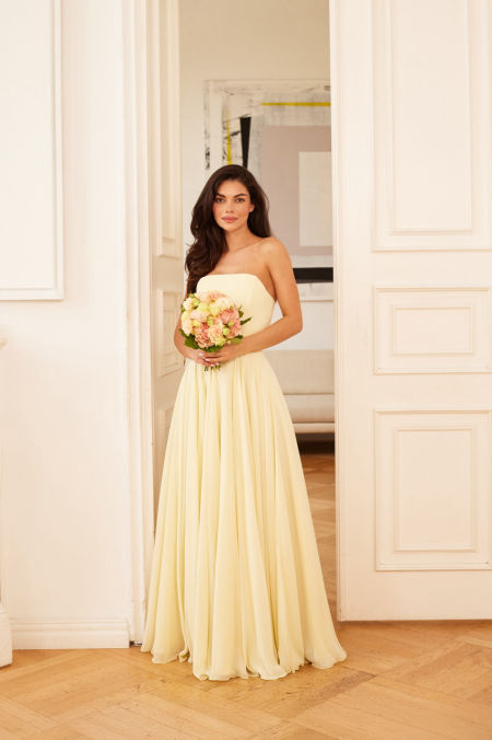 JULIETTE -  szyfonowa sukienka z podwójnego koła maxi z szalem 