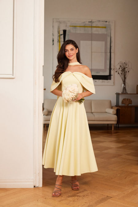 MARTHA - efektowna sukienka midi z szalem