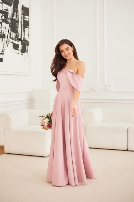 MARTHA maxi - suknia z opadającymi rękawkami