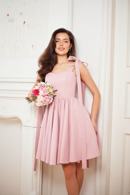 VICTORIA - urocza sukienka mini z wiązaniami