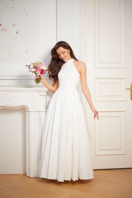 LORTE z halką - suknia ślubna na halce tiulowej