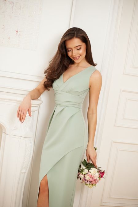 ZALIA - elegancka sukienka o kopertowym kroju