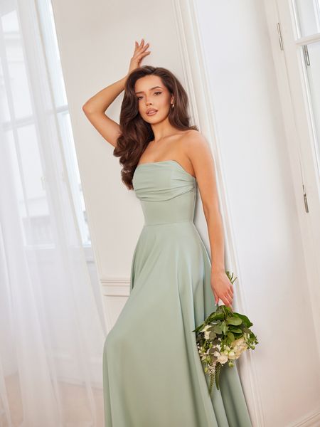 MIA - gorsetowa sukienka drapowana z rozporkiem