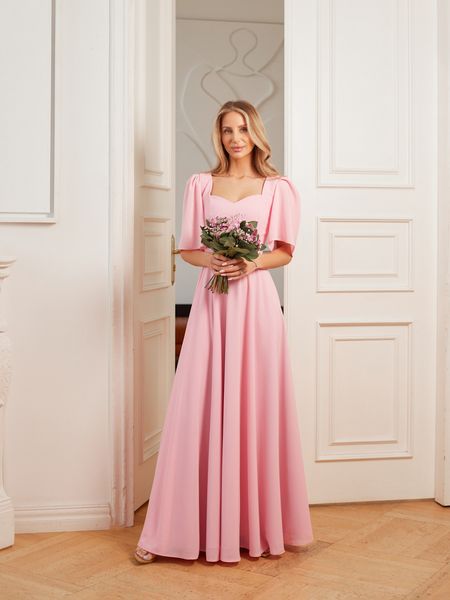 JULIA - romantyczna sukienka maxi z delikatnym rękawkiem